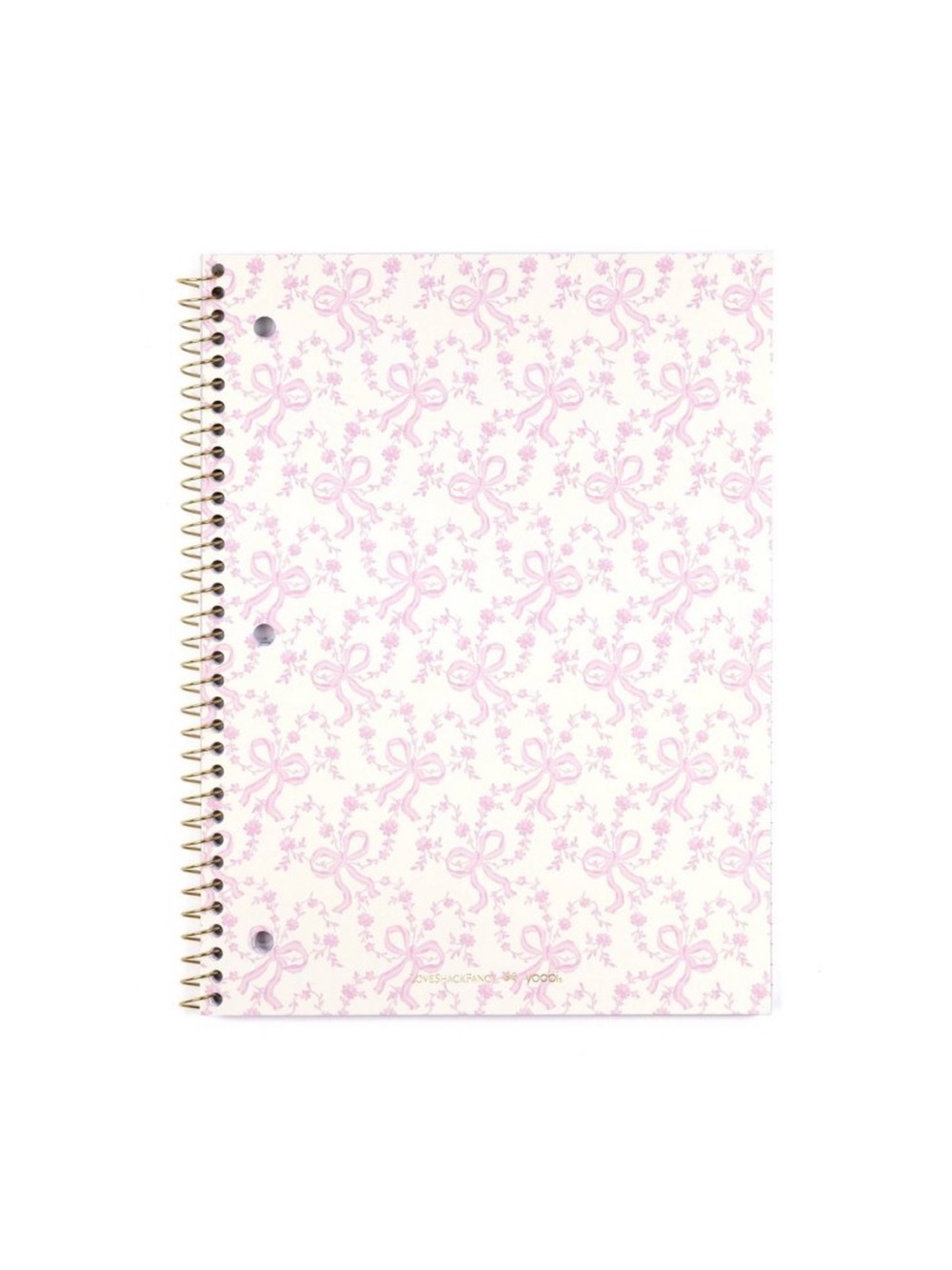 LoveShackFancy x Target Yoobi Coquette Bow College Ruled 1 Subject Notebook